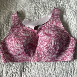 Pink Floral Women's Sports Bra